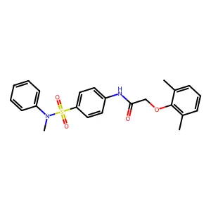 2-(2,6-dimethylphenoxy)-N-[4-[methyl(phenyl)sulfamoyl]phenyl]acetamide structure