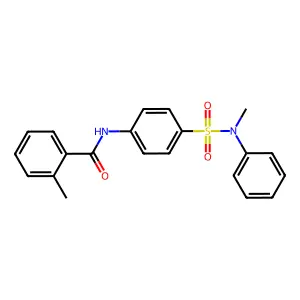 2-methyl-N-[4-[methyl(phenyl)sulfamoyl]phenyl]benzamide structure