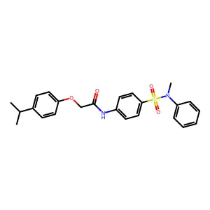 N-[4-[methyl(phenyl)sulfamoyl]phenyl]-2-(4-propan-2-ylphenoxy)acetamide structure