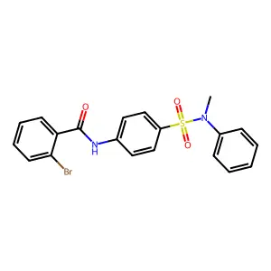 2-bromo-N-[4-[methyl(phenyl)sulfamoyl]phenyl]benzamide structure