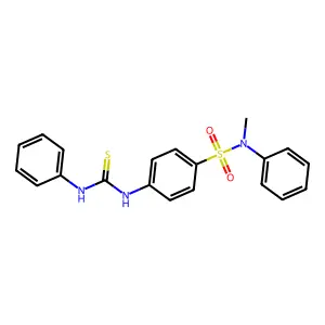 4-[(anilinocarbonothioyl)amino]-N-methyl-N-phenylbenzenesulfonamide structure