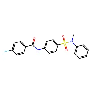 4-fluoro-N-[4-[methyl(phenyl)sulfamoyl]phenyl]benzamide structure