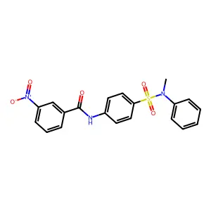 N-[4-[methyl(phenyl)sulfamoyl]phenyl]-3-nitrobenzamide structure