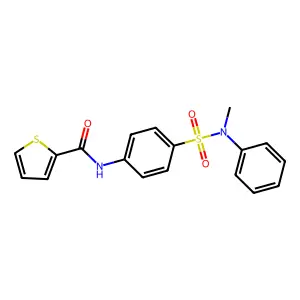 N-[4-[methyl(phenyl)sulfamoyl]phenyl]-2-thiophenecarboxamide structure