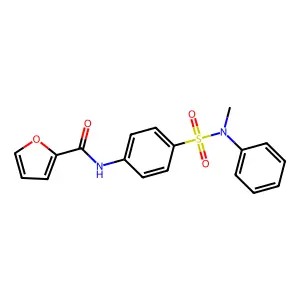 N-[4-[methyl(phenyl)sulfamoyl]phenyl]furan-2-carboxamide structure