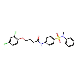 4-(2,4-dichlorophenoxy)-N-[4-[methyl(phenyl)sulfamoyl]phenyl]butanamide structure
