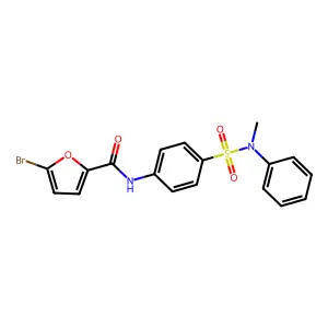 5-bromo-N-[4-[methyl(phenyl)sulfamoyl]phenyl]furan-2-carboxamide structure