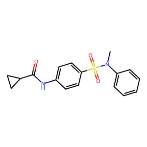 N-[4-[methyl(phenyl)sulfamoyl]phenyl]cyclopropanecarboxamide structure