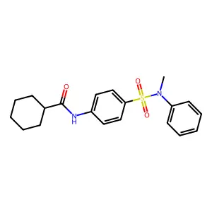 N-[4-[methyl(phenyl)sulfamoyl]phenyl]cyclohexanecarboxamide structure