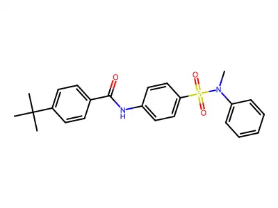 4-tert-butyl-N-[4-[methyl(phenyl)sulfamoyl]phenyl]benzamide structure