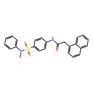 N-[4-[methyl(phenyl)sulfamoyl]phenyl]-2-naphthalen-1-ylacetamide structure