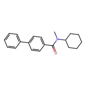 N-cyclohexyl-N-methyl-4-phenylbenzamide structure