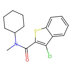 3-chloro-N-cyclohexyl-N-methyl-1-benzothiophene-2-carboxamide structure