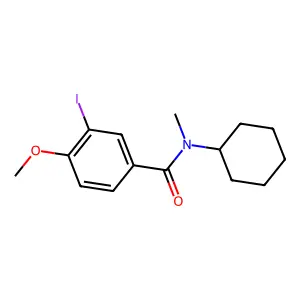 N-cyclohexyl-3-iodo-4-methoxy-N-methylbenzamide structure