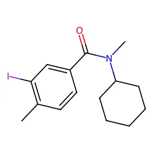 N-cyclohexyl-3-iodo-N,4-dimethylbenzamide structure