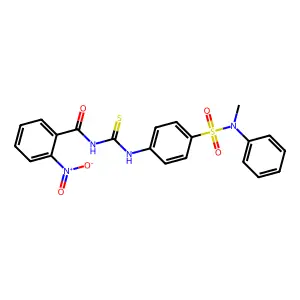 N-[[4-[methyl(phenyl)sulfamoyl]phenyl]carbamothioyl]-2-nitrobenzamide structure
