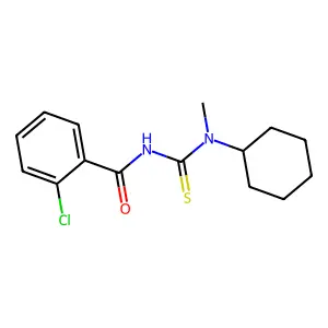 2-chloro-N-[cyclohexyl(methyl)carbamothioyl]benzamide structure