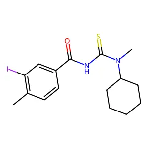 N-[cyclohexyl(methyl)carbamothioyl]-3-iodo-4-methylbenzamide structure
