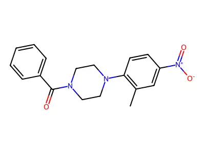 [4-(2-Methyl-4-nitrophenyl)piperazin-1-yl]-phenylmethanone structure
