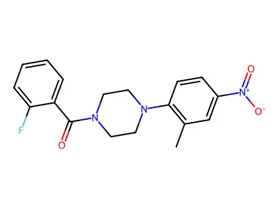 (2-Fluorophenyl)-[4-(2-methyl-4-nitrophenyl)piperazin-1-yl]methanone structure