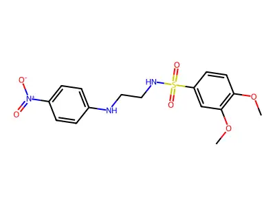 3,4-dimethoxy-N-[2-(4-nitroanilino)ethyl]benzenesulfonamide structure