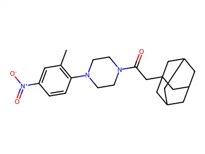 2-(1-Adamantyl)-1-[4-(2-methyl-4-nitrophenyl)piperazin-1-yl]ethanone structure