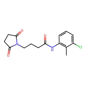 N-(3-chloro-2-methylphenyl)-4-(2,5-dioxopyrrolidin-1-yl)butanamide structure