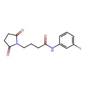 4-(2,5-dioxopyrrolidin-1-yl)-N-(3-iodophenyl)butanamide structure
