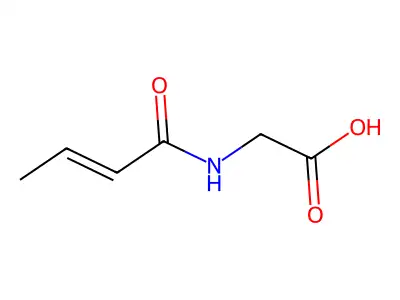 Glycine, N-(1-oxo-2-butenyl)- structure