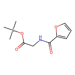 Furoylglycine, trimethylsilyl ester structure