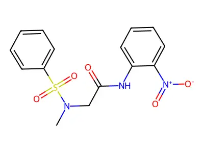 2-[benzenesulfonyl(methyl)amino]-N-(2-nitrophenyl)acetamide structure