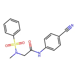 2-[benzenesulfonyl(methyl)amino]-N-(4-cyanophenyl)acetamide structure