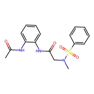 N-(2-acetamidophenyl)-2-[benzenesulfonyl(methyl)amino]acetamide structure