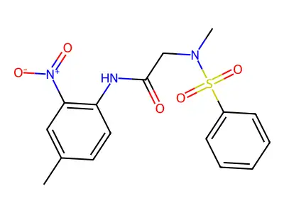 2-[benzenesulfonyl(methyl)amino]-N-(4-methyl-2-nitrophenyl)acetamide structure