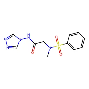 2-[benzenesulfonyl(methyl)amino]-N-(1,2,4-triazol-4-yl)acetamide structure