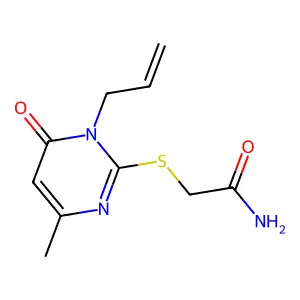 2-(4-Methyl-6-oxo-1-prop-2-enylpyrimidin-2-yl)sulfanylacetamide structure