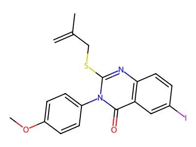 6-Iodo-3-(4-methoxyphenyl)-2-(2-methylprop-2-enylsulfanyl)quinazolin-4-one structure