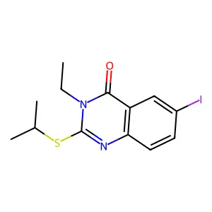 3-Ethyl-6-iodo-2-propan-2-ylsulfanylquinazolin-4-one structure