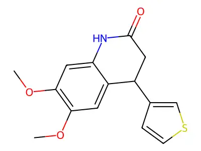 6,7-dimethoxy-4-(thiophen-3-yl)-3,4-dihydroquinolin-2(1H)-one structure