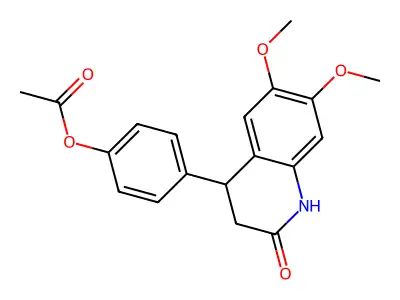 4-(6,7-Dimethoxy-2-oxo-1,2,3,4-tetrahydroquinolin-4-yl)phenyl acetate structure