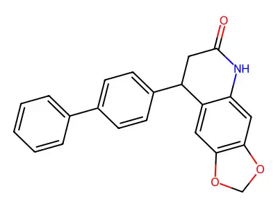 8-(4-phenylphenyl)-7,8-dihydro-5H-[1,3]dioxolo[4,5-g]quinolin-6-one structure