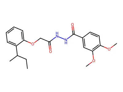 N'-[2-(2-butan-2-ylphenoxy)acetyl]-3,4-dimethoxybenzohydrazide structure