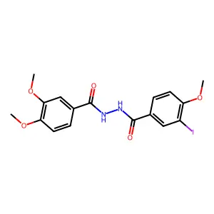 N'-(3-iodo-4-methoxybenzoyl)-3,4-dimethoxybenzohydrazide structure