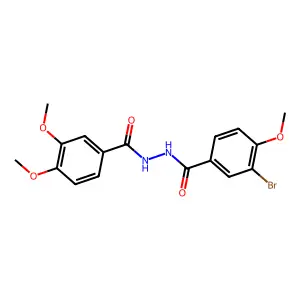 N'-(3-bromo-4-methoxybenzoyl)-3,4-dimethoxybenzohydrazide structure