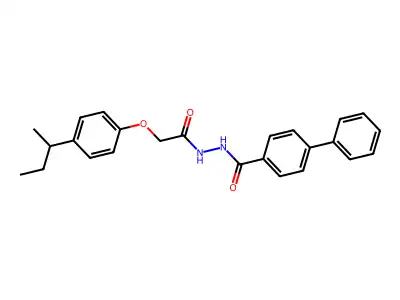 N'-[2-(4-butan-2-ylphenoxy)acetyl]-4-phenylbenzohydrazide structure