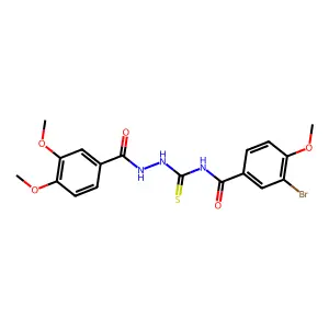 3-bromo-N-[[(3,4-dimethoxybenzoyl)amino]carbamothioyl]-4-methoxybenzamide structure