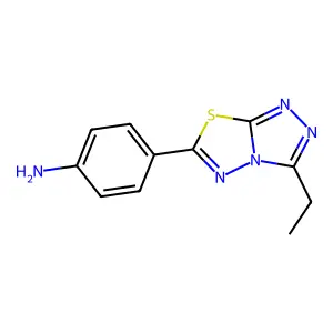 4-(3-Ethyl-[1,2,4]triazolo[3,4-b][1,3,4]thiadiazol-6-yl)aniline structure