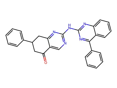 7-phenyl-2-[(4-phenylquinazolin-2-yl)amino]-7,8-dihydroquinazolin-5(6H)-one structure