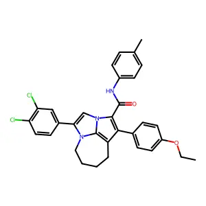 4-(3,4-dichlorophenyl)-1-(4-ethoxyphenyl)-N-(p-tolyl)-5,6,7,8-tetrahydro-2a,4a-diazacyclopenta[cd]azulene-2-carboxamide structure