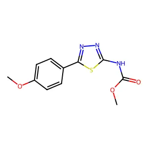 methyl N-[5-(4-methoxyphenyl)-1,3,4-thiadiazol-2-yl]carbamate structure
